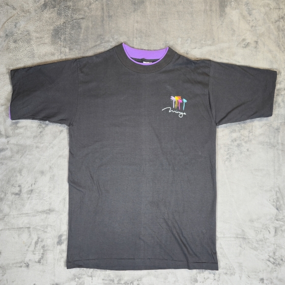 Vintage Other - Vintage Mirage T Shirt Size Large Black Palm Trees